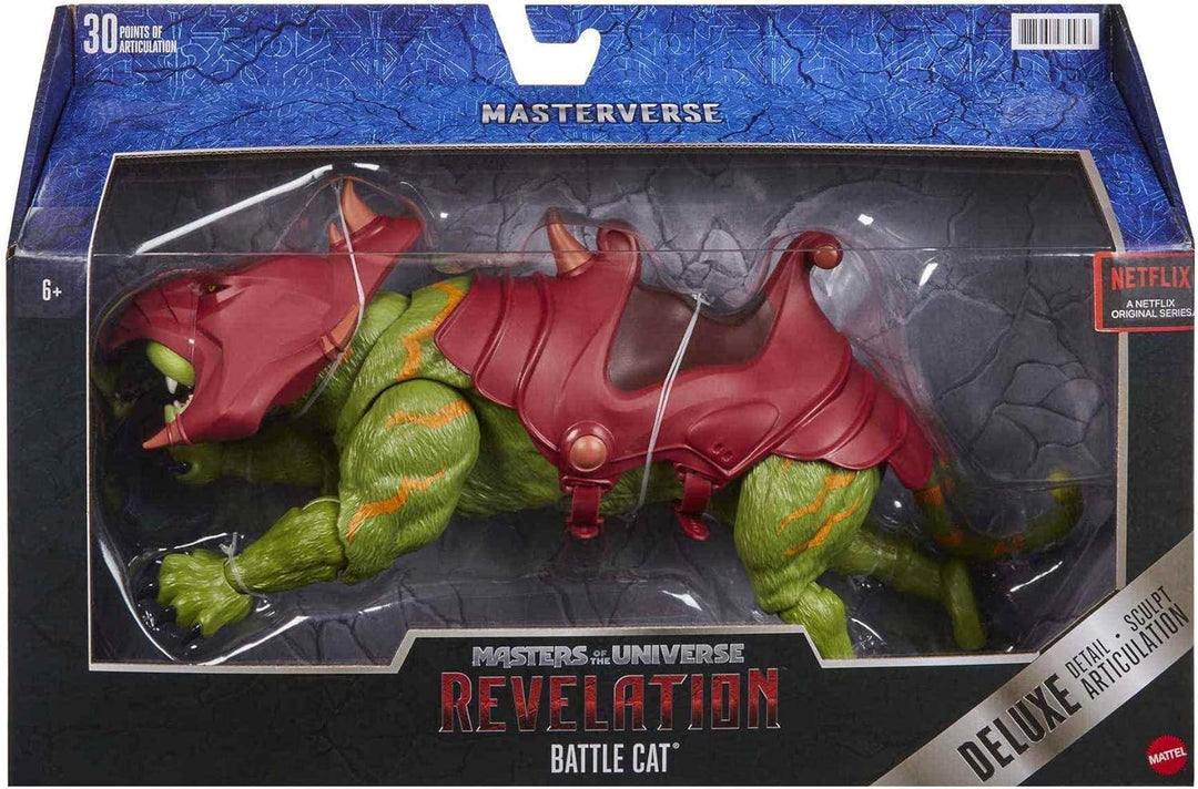 Masters of the Universe GYV18 - Masterverse Battle Cat, ca. 35 cm grosse MOTU Actionfigur zum Spiele