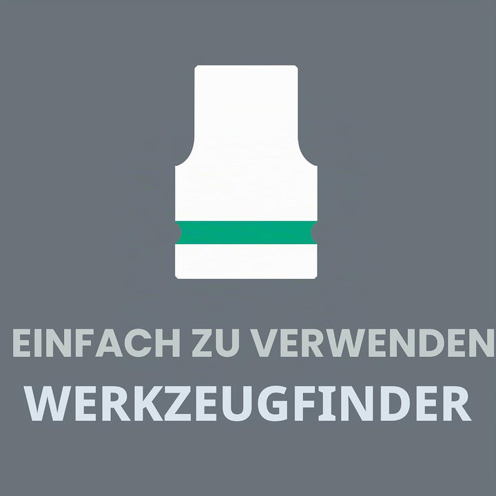 Wera 05004080001 8100 SC 10 Zyklop Metal-Knarrensatz, Durchsteckvierkant, 1/2 Zoll -Antrieb, zöllig,