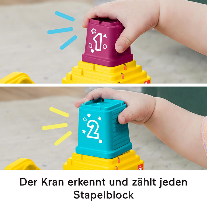 FISHER-PRICE Baufahrzeugspielzeug - Geräuschen und Sätzen, fördert Zahlen, Farben und Formen, mit Kr
