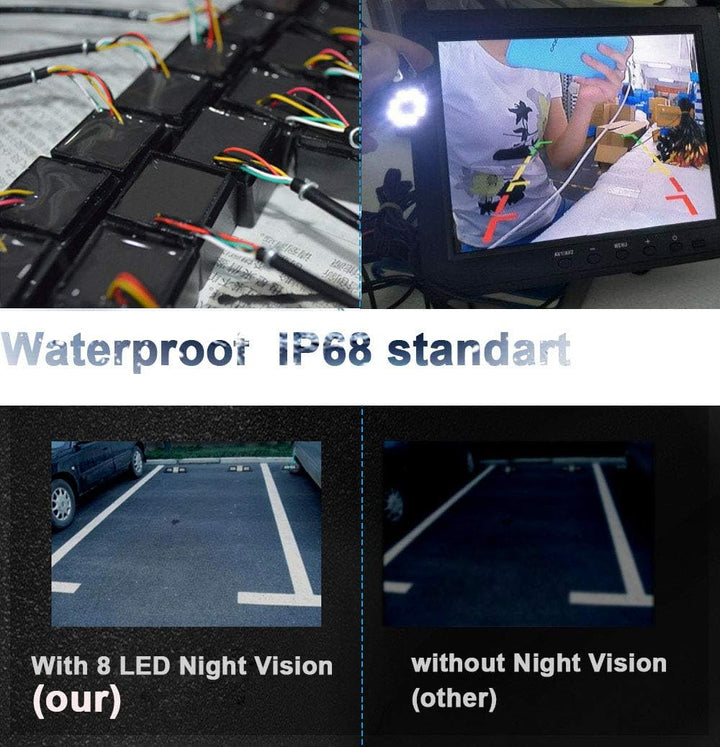 8 LEDs Nachtsicht Super HD Griffleiste Kamera Wasserdicht Kofferraumgriff Rückfahrkamera Ersatz für