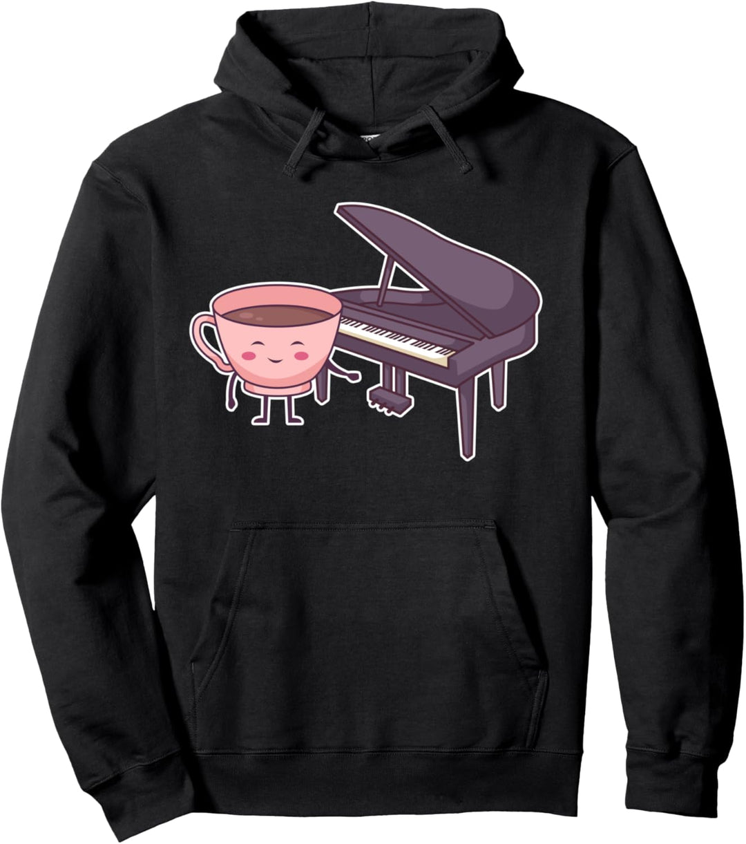 Pianist Klavierspieler Tier Flügel Piano I Kaffee Tasse Pullover Hoodie