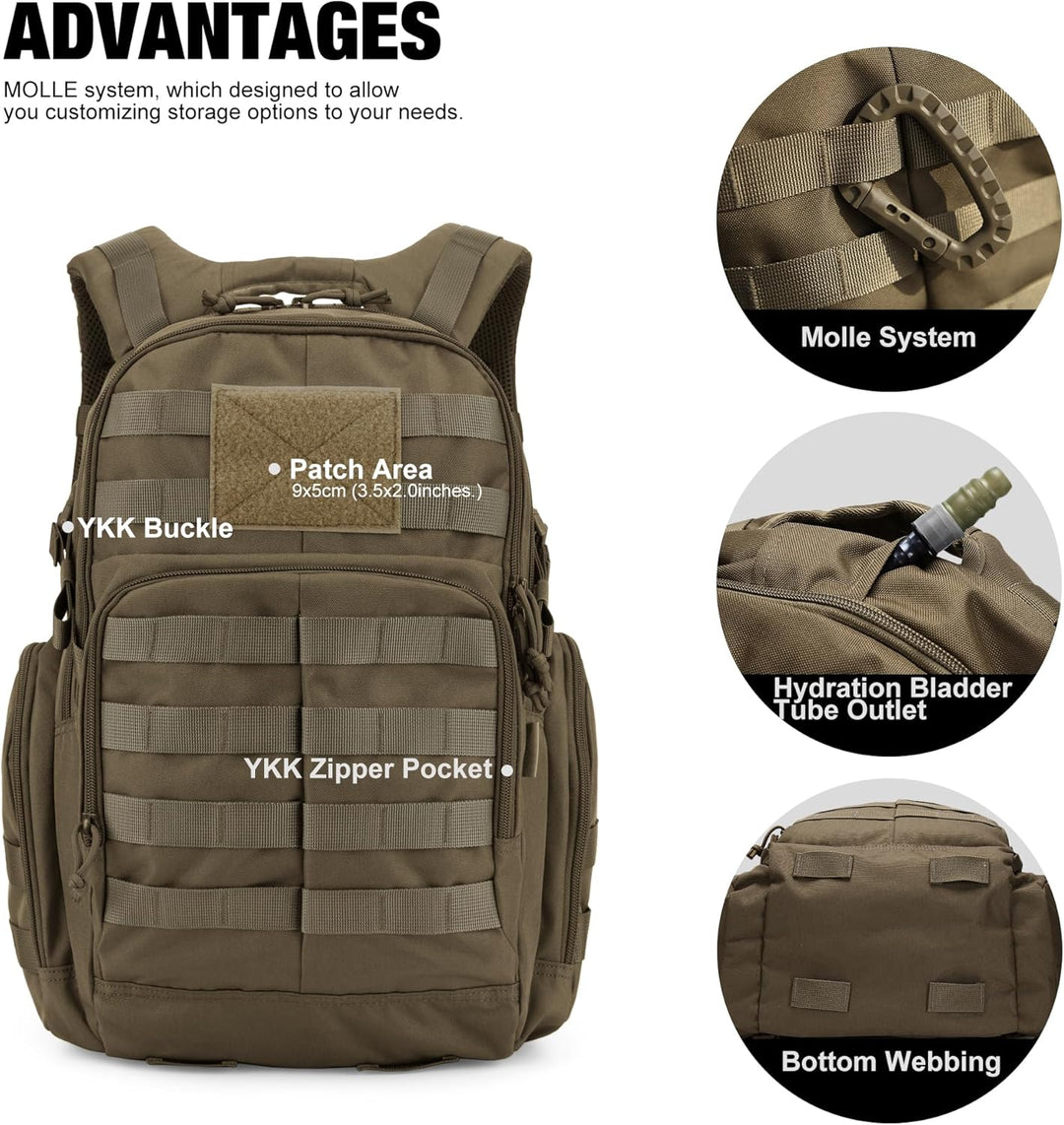 Mardingtop 25L/28L/40L Militär Rucksack Herren Arbeit für Taktischer Assault Wandern Reisen Outdoor