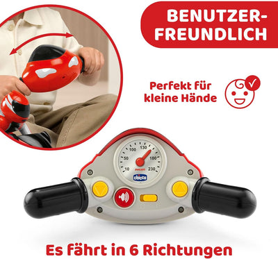 Chicco Ducati 1198 RC Motorrad mit Intuitiver Funkfernsteuerung, Ferngesteuertes Motorrad mit Hupe u