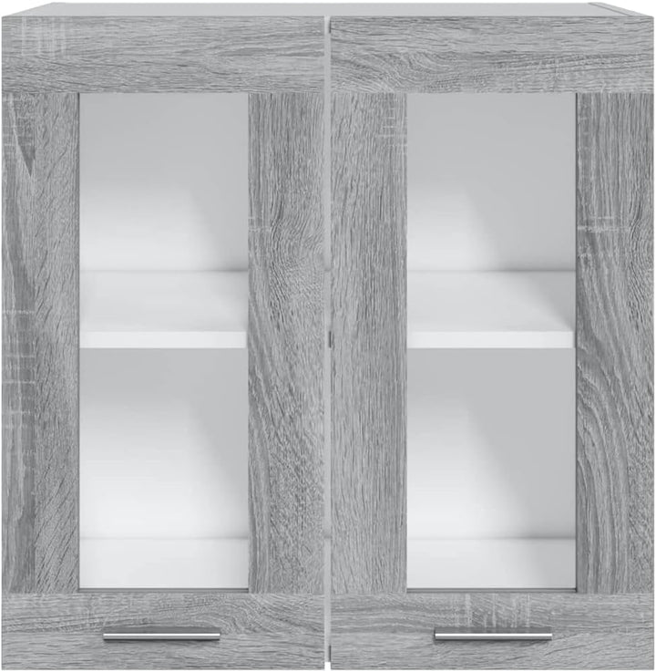 Hängeschrank Glas Grau Sonoma 60x31x60 cm Holz KüChenschrank HäNgeschrank KüChe Vorratsschrank Schra