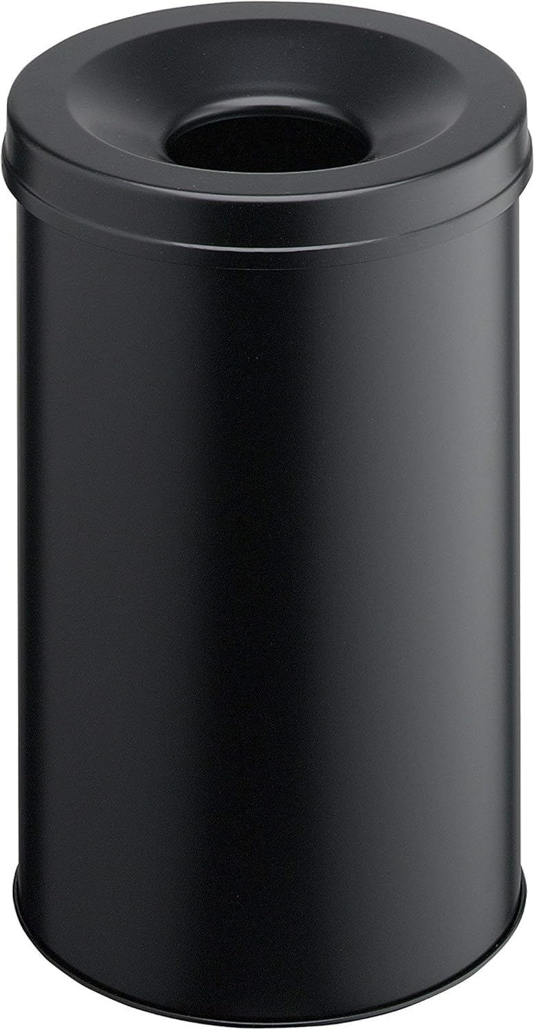 Durable Papierkorb Safe rund, selbstlöschender Deckel, 30 Liter, schwarz, 330601 schwarz 30 Liter, s