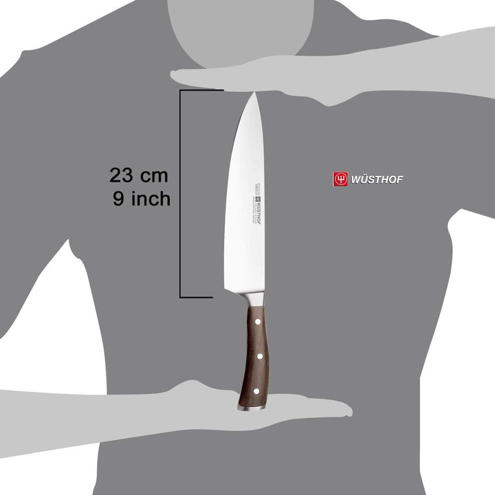 WÜSTHOF Ikon Kochmesser 23 cm, Schwarz,silber