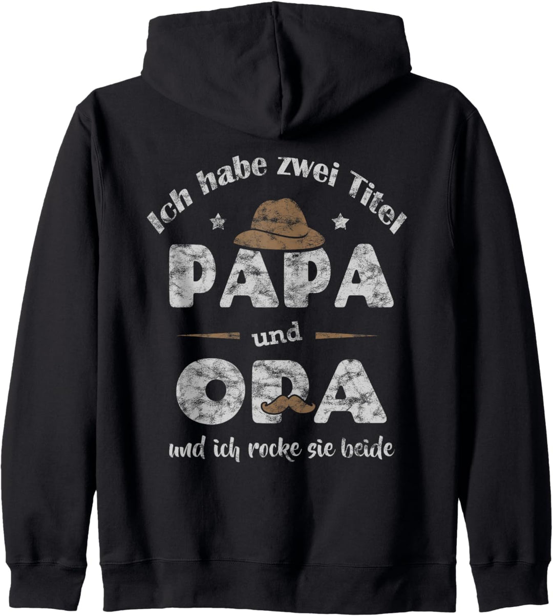 Ich Habe Zwei Titel Papa Und Opa Für Grossväter Kapuzenjacke