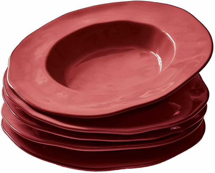 LOBERON Suppenteller 6er Set Biarré, zeitloses Design, natürlicher Charme, spülmaschinenfest, Geschi