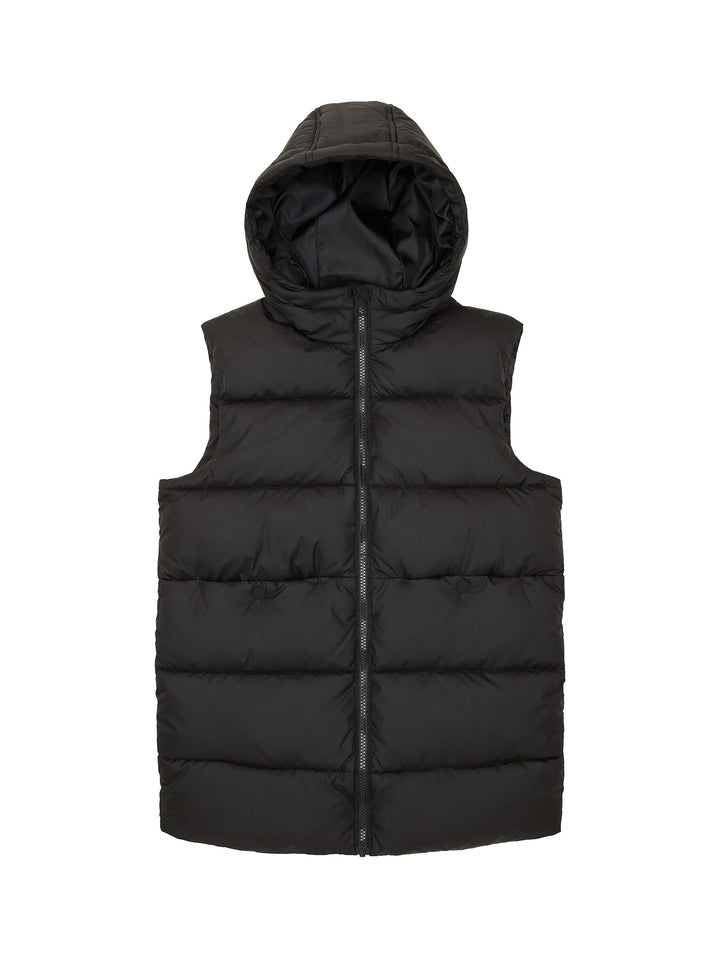 TOM TAILOR Mädchen 1038490 Steppweste mit Kapuze (1er Pack) 176 29999 - Black, 176 29999 - Black