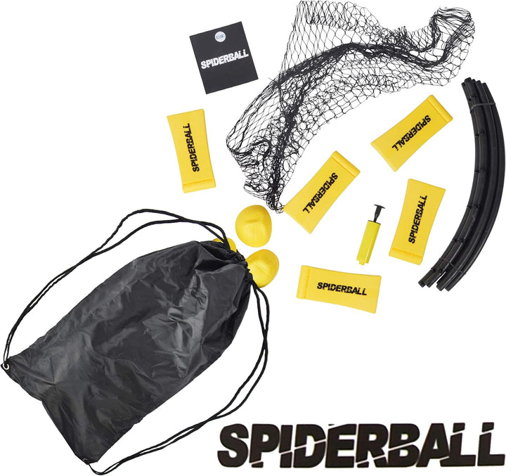 Ocean 5 Spiderball Set, Ball-Spiel mit Netz, 3 Bällen und Tragetasche - zum Spielen im Park, Garten,