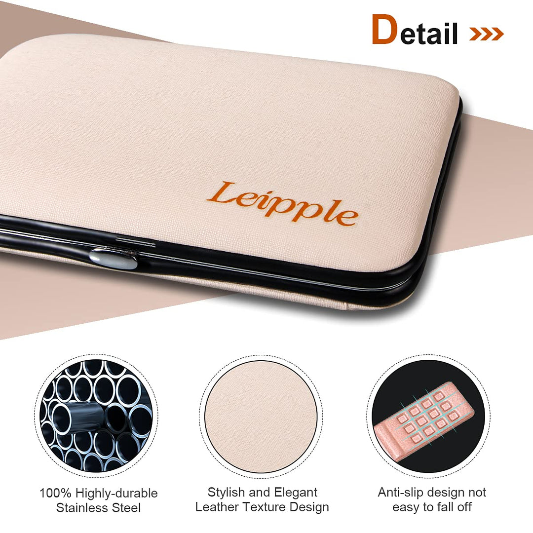 Leipple Maniküre Set Professionelles Nagelknipser Kit Pediküre Kit -18 stücke Pflegeset aus Edelstah