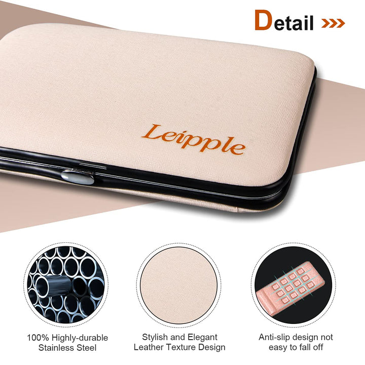 Leipple Maniküre Set Professionelles Nagelknipser Kit Pediküre Kit -18 stücke Pflegeset aus Edelstah