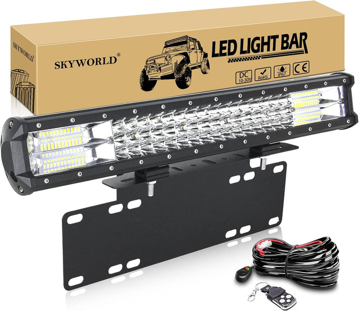 SKYWORLD 50.8cm Arbeitsscheinwerfer 288W LED-Lichtleiste, Zusatzscheinwerfer Offroad Scheinwerfer, k