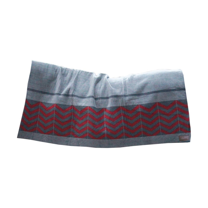 Kentucky Horsewear Fleecedecke Square Fishbone - Grau/Bordeaux