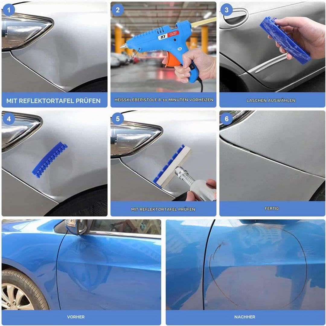 Fybitlilian T Bar Puller Auto Reparatur Ausbeulwerkzeug Lackfreies Dellen Reparaturset Auto Paintles