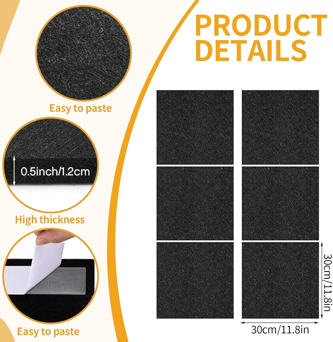 6 Stück Dart Wandschutz, 30×30×1.2cm Dartscheibe Hintergrund Schutz Dartboard-Wandschutz Dartscheibe
