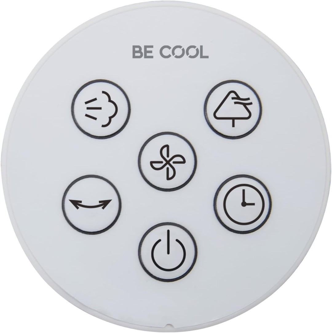 Be Cool Premium Sprühnebel Standventilator mit Fernbedienung | 80W | 2L Wassertank | 1500 m³/h | Osz