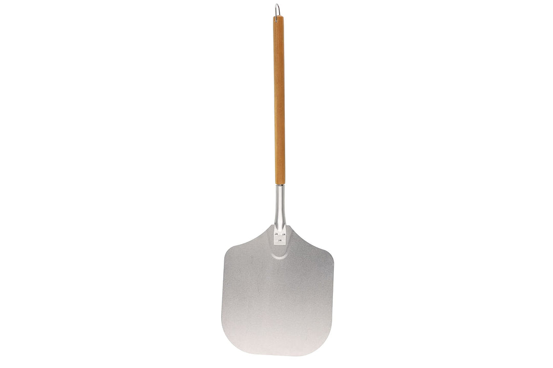 Mustang Pizzaschaufel mit grosser Fläche | 30,5cm x 30 cm | Pizzaschieber Aluminium 85cm Länge | Gri