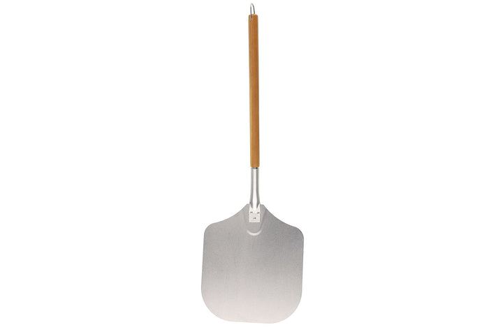 Mustang Pizzaschaufel mit grosser Fläche | 30,5cm x 30 cm | Pizzaschieber Aluminium 85cm Länge | Gri