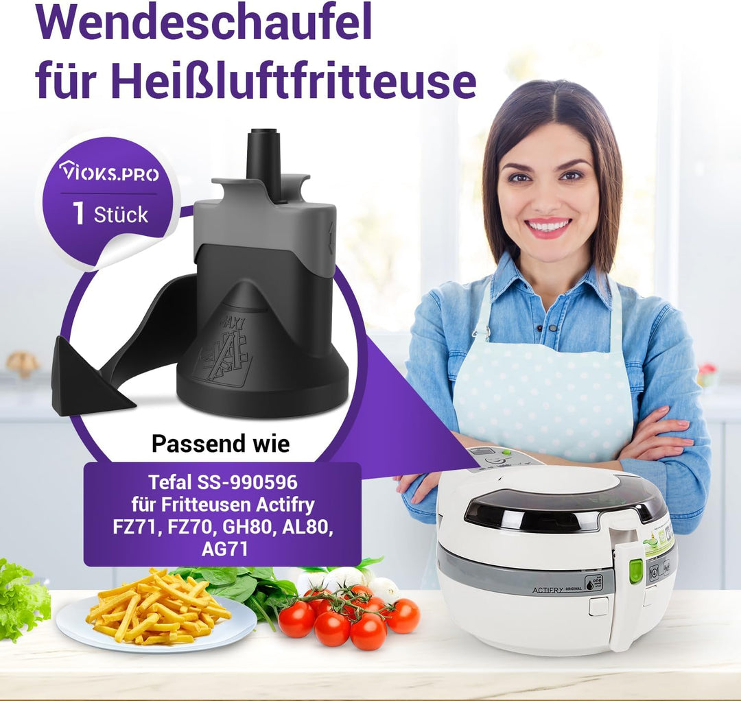 Wendeschaufel Ersatz für Tefal Actifry Rührarm SS-990596 / Dreharm für AL80,FZ70, FZ71, GH80 Heisslu