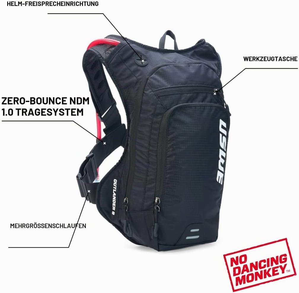 USWE Unisex – Erwachsene Outlander Trinkrucksack 9 Liter Gelb, 9 Liter Gelb