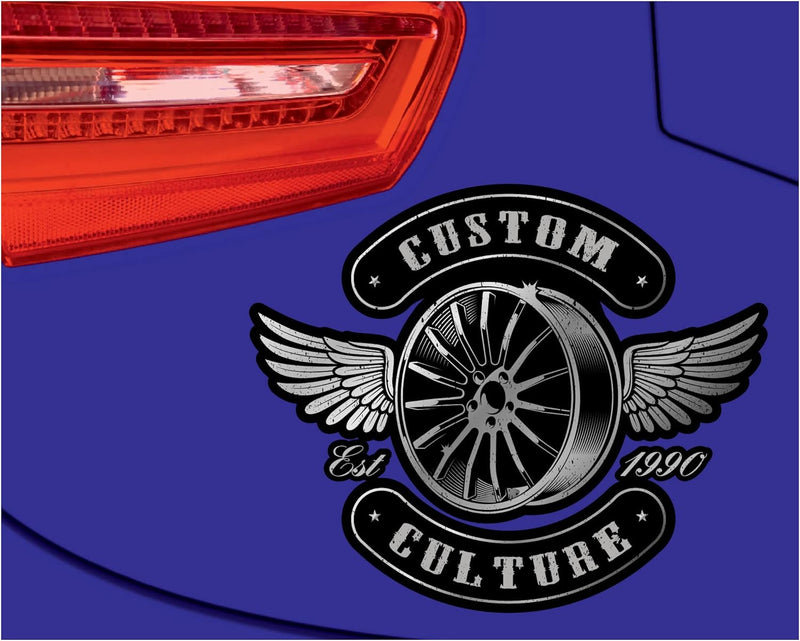 Samunshi Custom Culture Rim Aufkleber Autoaufkleber für Motorrad Fahrrad Roller oder Auto Sticker Ch