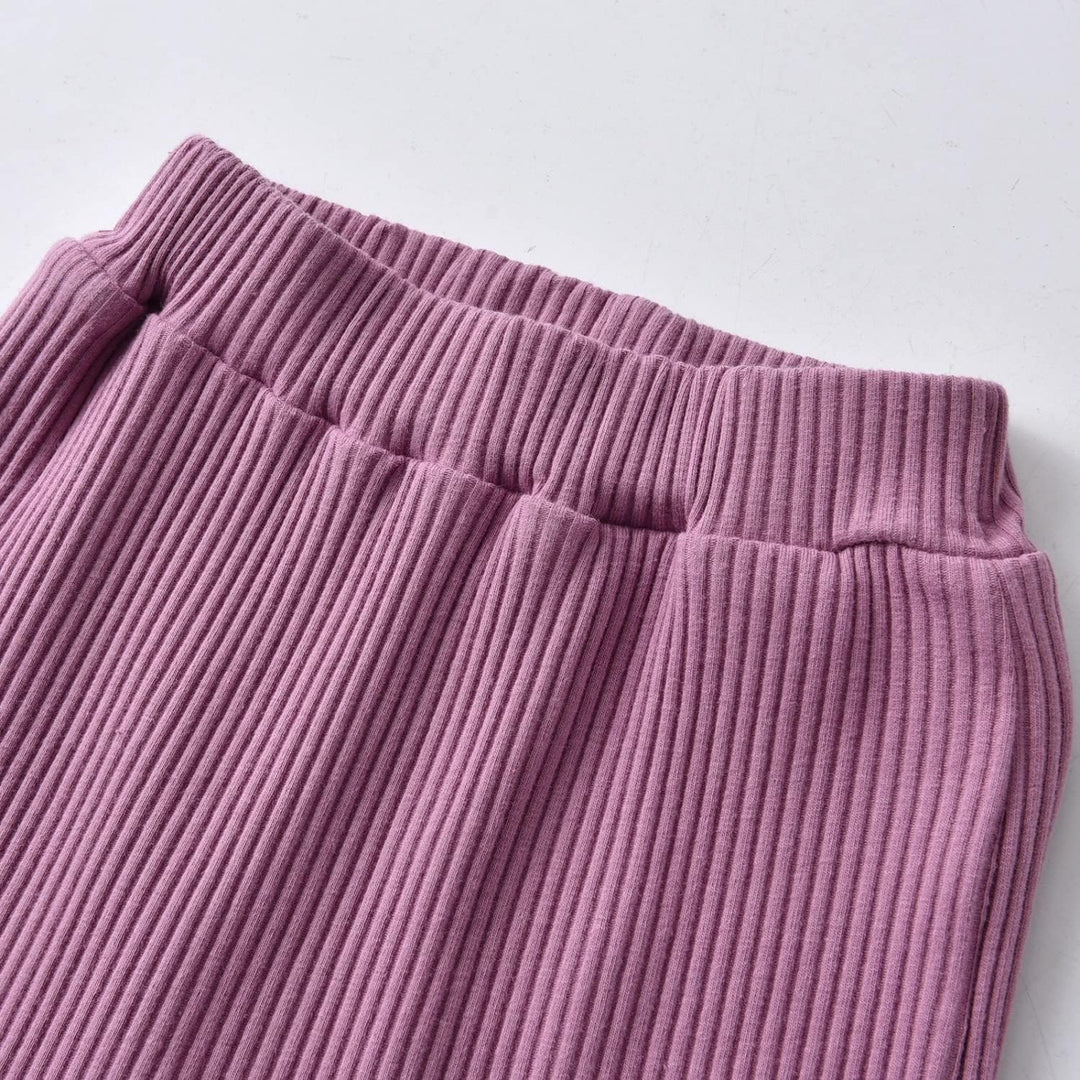 Derouetkia Baby Mädchen Kleidung Kleinkind Mädchen Rüschen Tops Langarm Hose mit Stirnband Outfit Se