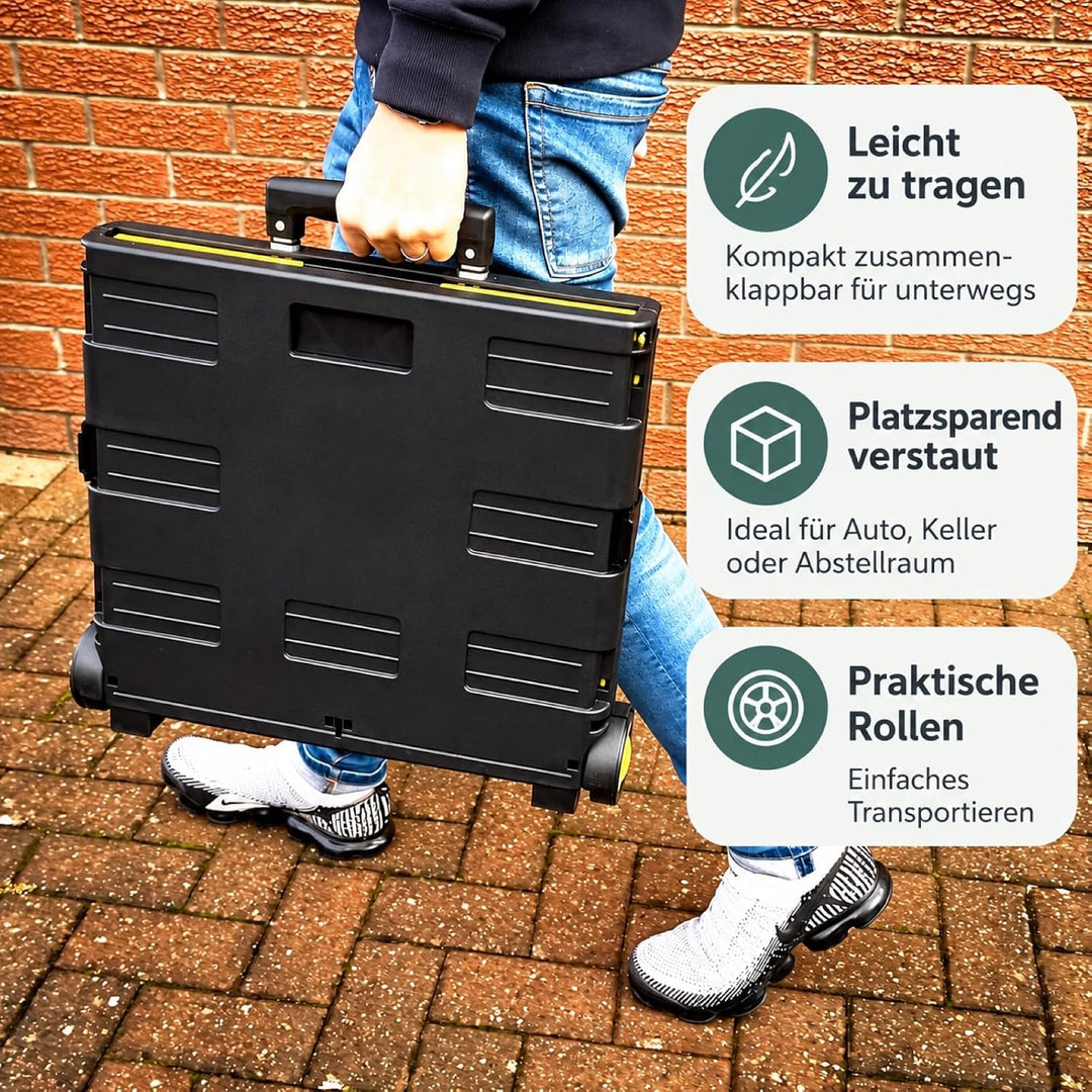 Rackit Einkaufstrolley klappbar mit Deckel – Shopping-Trolley bis 40 kg