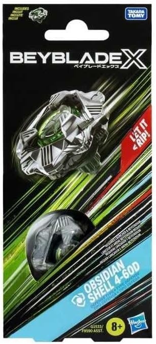 Hasbro Beyblade X Obsidian Shell 4-60D Booster Pack OBSIDIAN SHELL BOOSTER PACK, OBSIDIAN SHELL BOOS