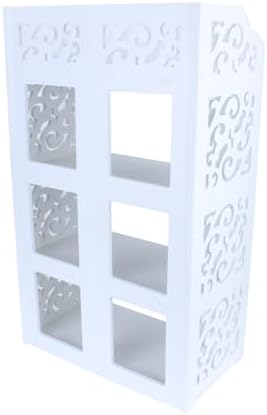 Ejoyous Schuhregal 4 Ebenen Geschnitzter Schuhschrank, PVC-Brett Schuhschrank Moderner multifunktion