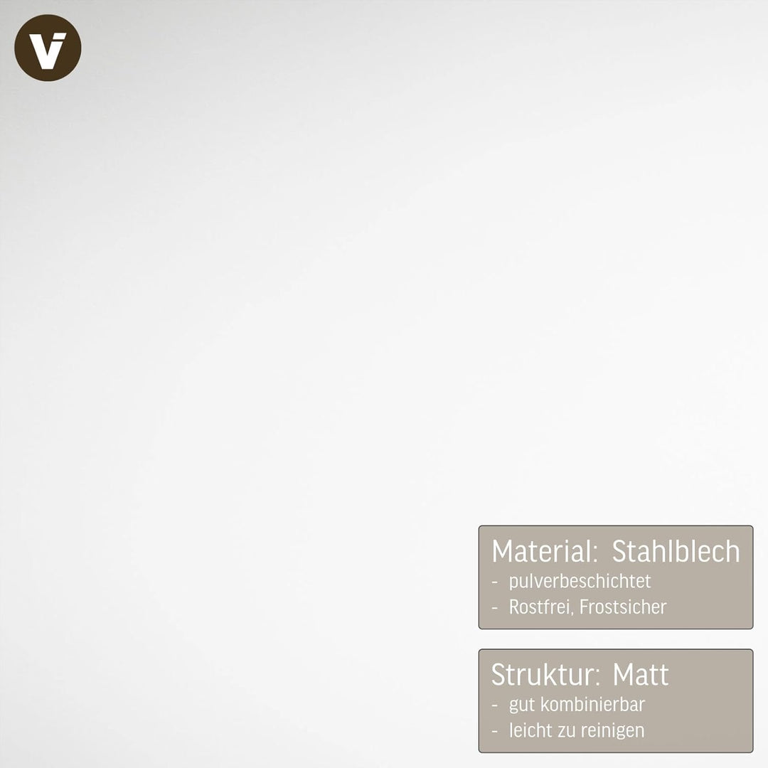VIVANNO Blumentopf auf Ständer mit Beinen Füssen Elevate Square 79 cm, Weiss, Weiss Matt