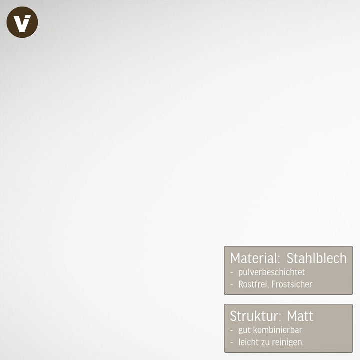 VIVANNO Blumentopf auf Ständer mit Beinen Füssen Elevate Square 79 cm, Weiss, Weiss Matt