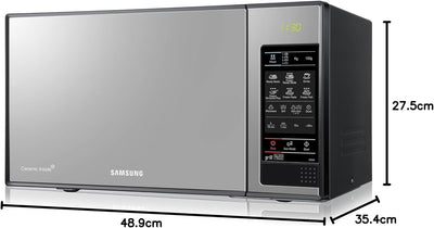 Samsung GE83X Kombi-Mikrowelle 800W mit Grill und Drehteller- schwarz mit Glas Front