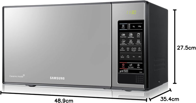 Samsung GE83X Kombi-Mikrowelle 800W mit Grill und Drehteller- schwarz mit Glas Front