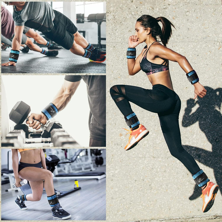 Sportneer Gewichtsmanschetten, Verstellbares Fussgelenkgewichte Set, Fuss-/Handgelenkgewicht Mansche