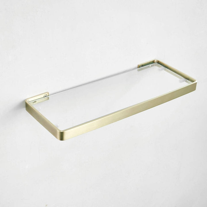 Bad Glasablage 35 cm, Gold, Edelstahl und Glas A 35 cm, A 35 cm