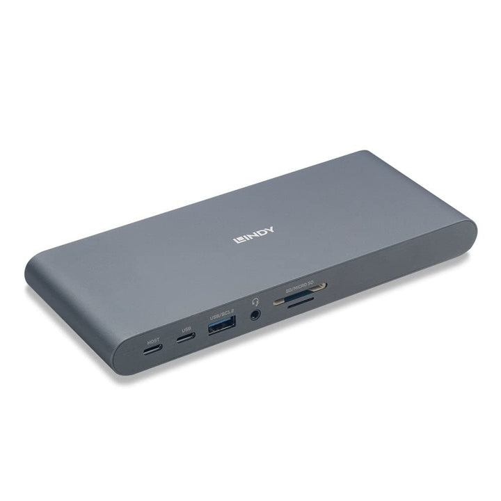 LINDY DST-Pro 5K, USB C Laptop Dockingstation mit 3 (4K) oder Display für HP Mac Acer Dell Asus USB-