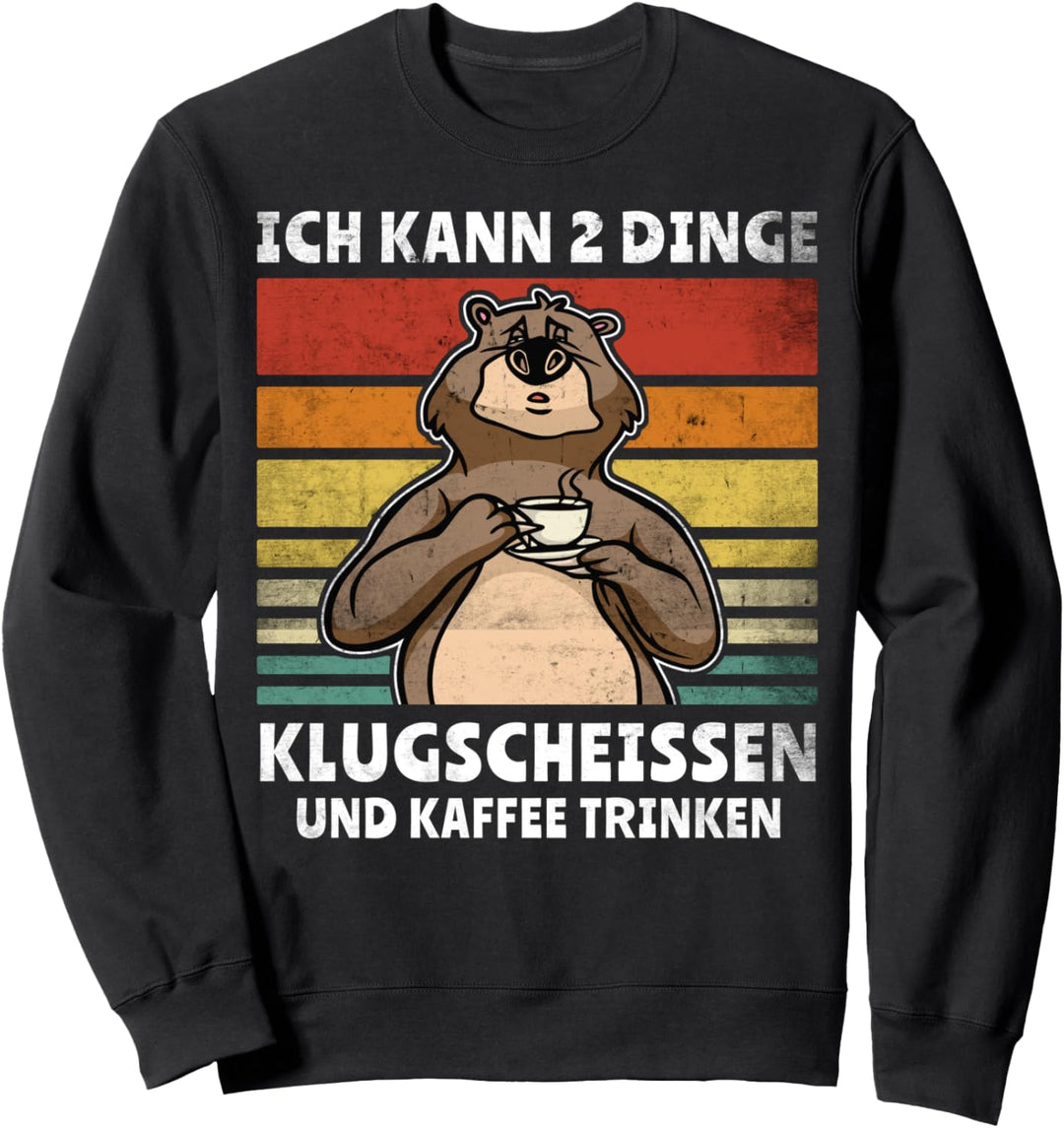 Bär Kaffee Kaffeetrinker Morning People Sweatshirt