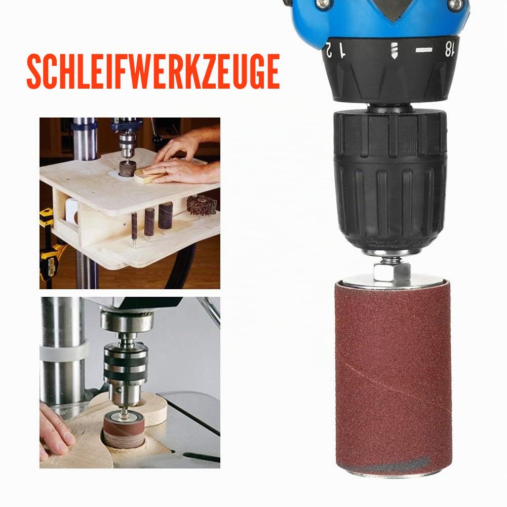 Schleiftrommel-Kit, 20-tlg. Spindel-Schleiftrommel-Schleifwerkzeug-Set mit Etui für Bohrmaschinen-Sc
