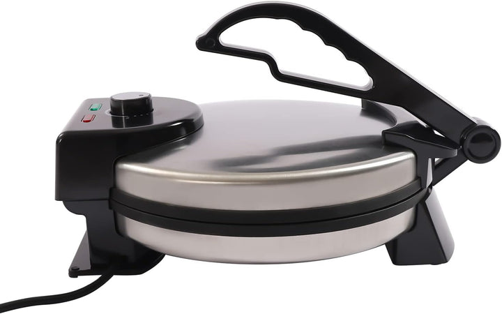 Tortilla Presse 25,5cm 1800W - Roti Maker Antihaft Crêpes Maker Doppelseitige Heizung Electric Chapa
