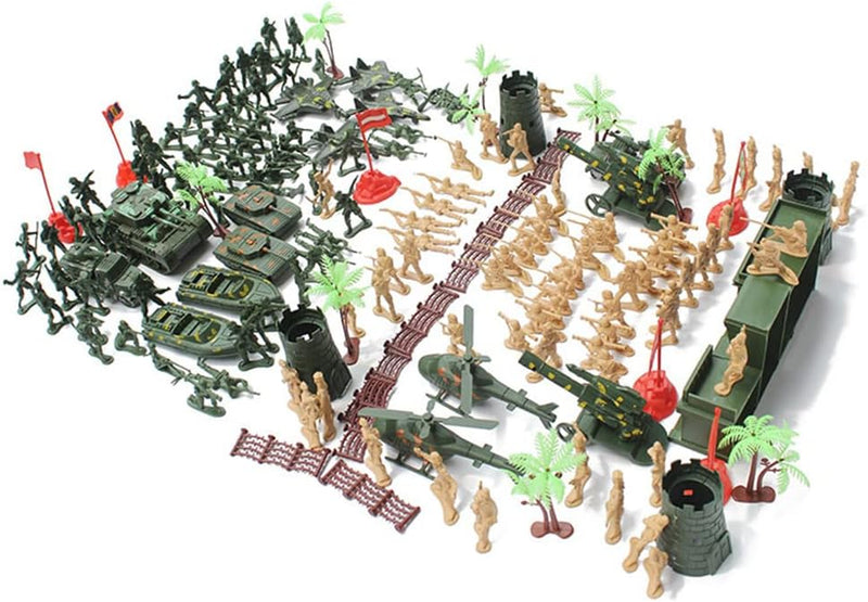 Uposao 188 Stück Spielfiguren Set von Armee Soldaten Figuren Militär Modell Spielzeugsoldaten Plasti