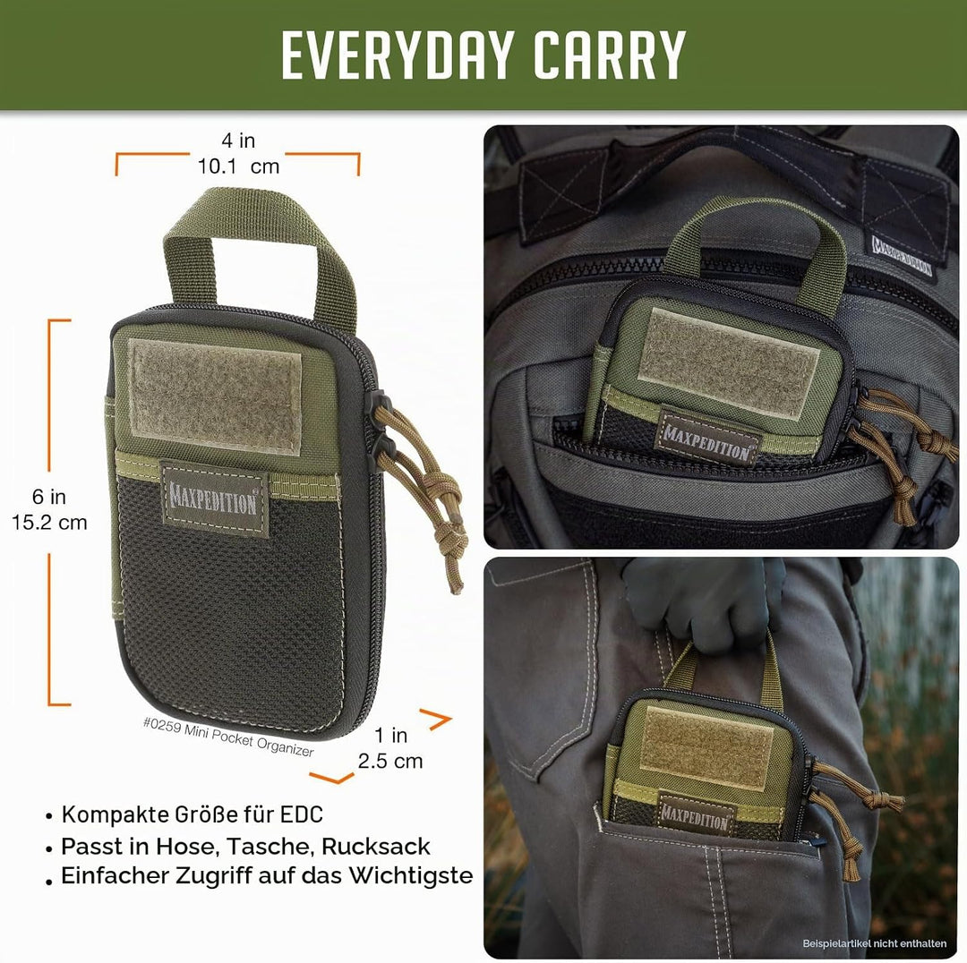 Maxpedition Mini Pocket Organizer Tasche Einheitsgrösse Grün, Einheitsgrösse Grün