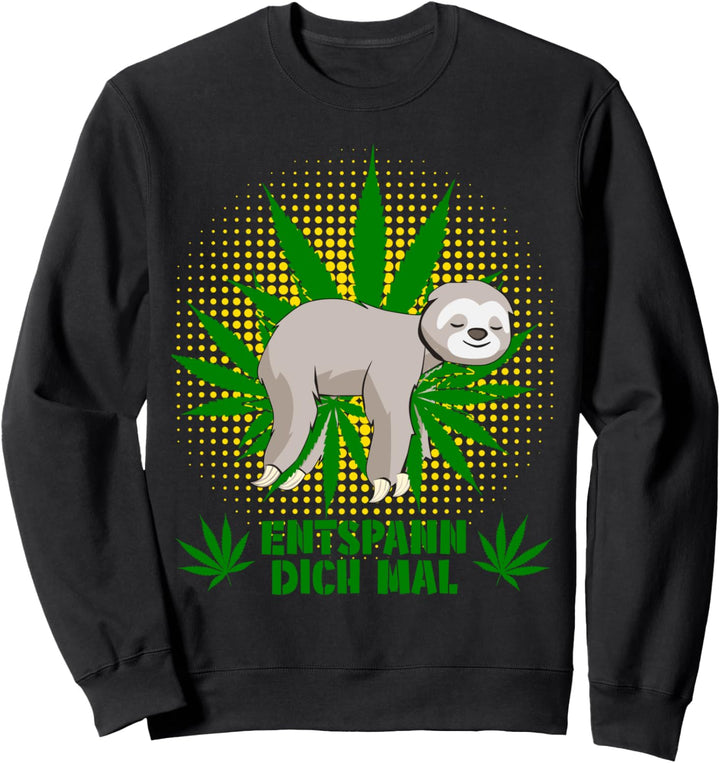 Faultier Hanf Hanfblatt Faultiere Sweatshirt