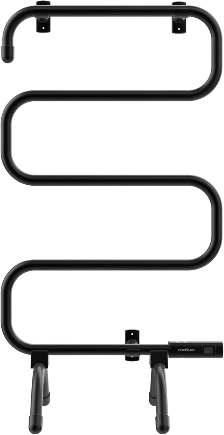 Cecotec Electric Towel Radiator Low Consumption - ReadyWarm 5000 Towel Black. Towel dryer 100 W, Lig