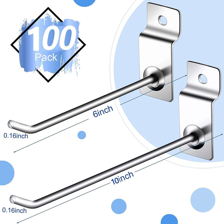 100 Stück Slatwall Haken 15 cm Stecktafel Haken Tragkraft 3 kg Panel Display Haken 4,2 mm dick Einze