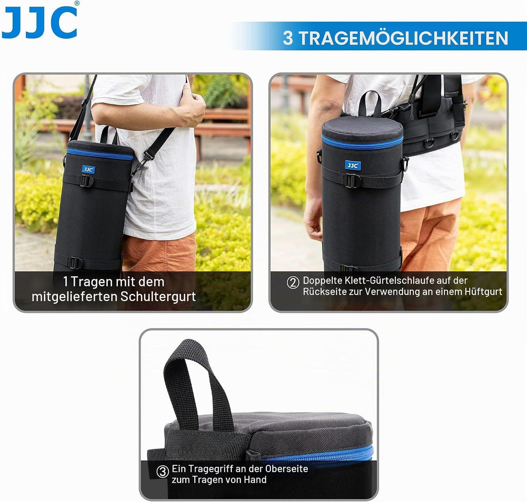 JJC Deluxe Objektivtasche für Sony FE 200-600mm F5.6-6.3G OSS, Z 600mm F6.3 VR S, Z 180-600mm F5.6-6