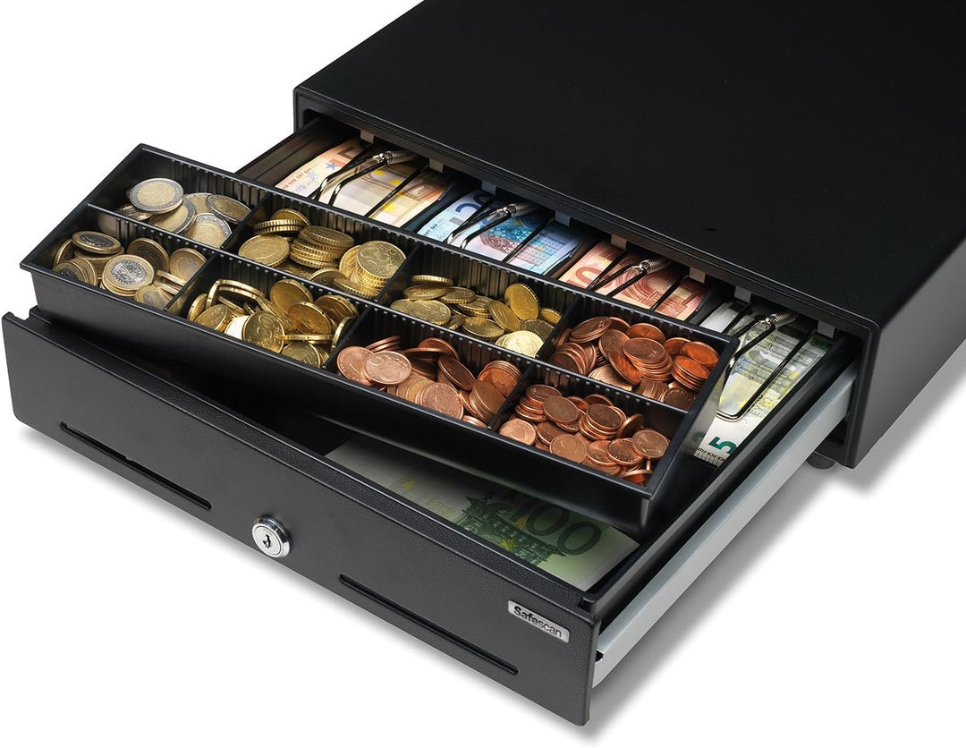 Safescan 3540T verstellbarer Kassenladeneinsatz zur Optimierung Ihrer Kassenschublade - mit 4 Fächer