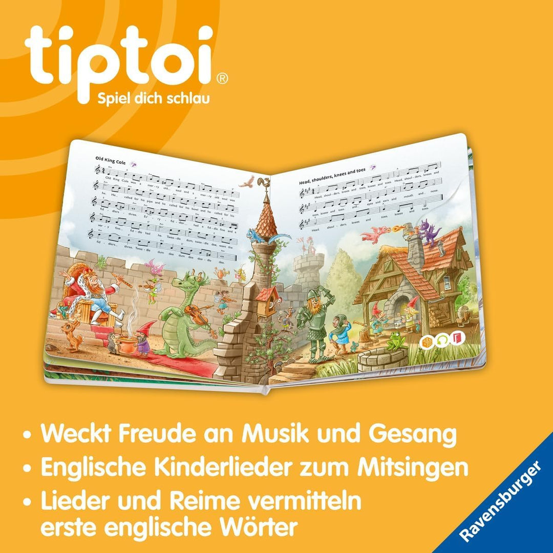 Ravensburger tiptoi® Set: Meine schönsten englischen Kinderlieder, Liederbuch + tiptoi Stift