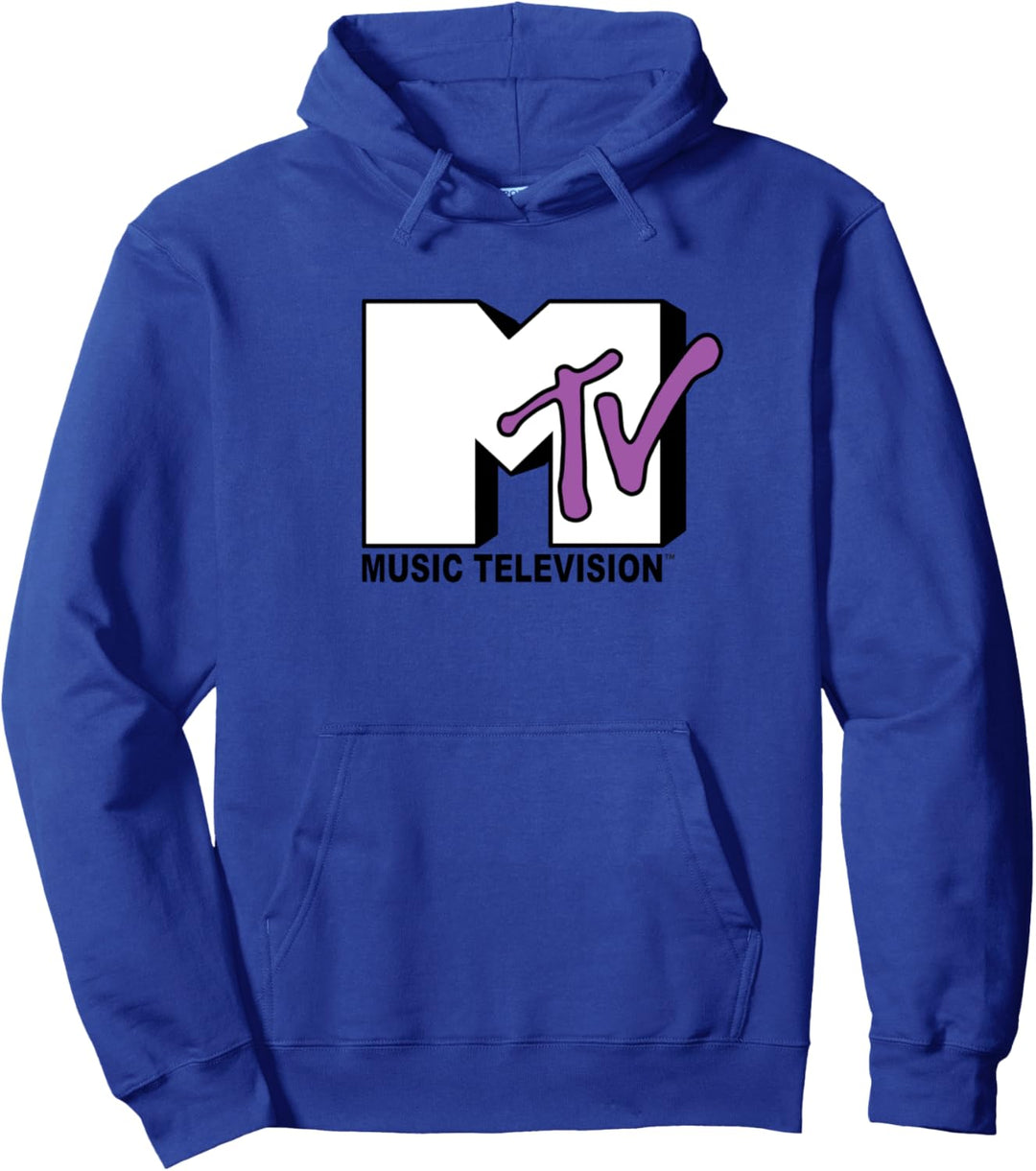 MTV Simple Purple Logo Pullover Hoodie