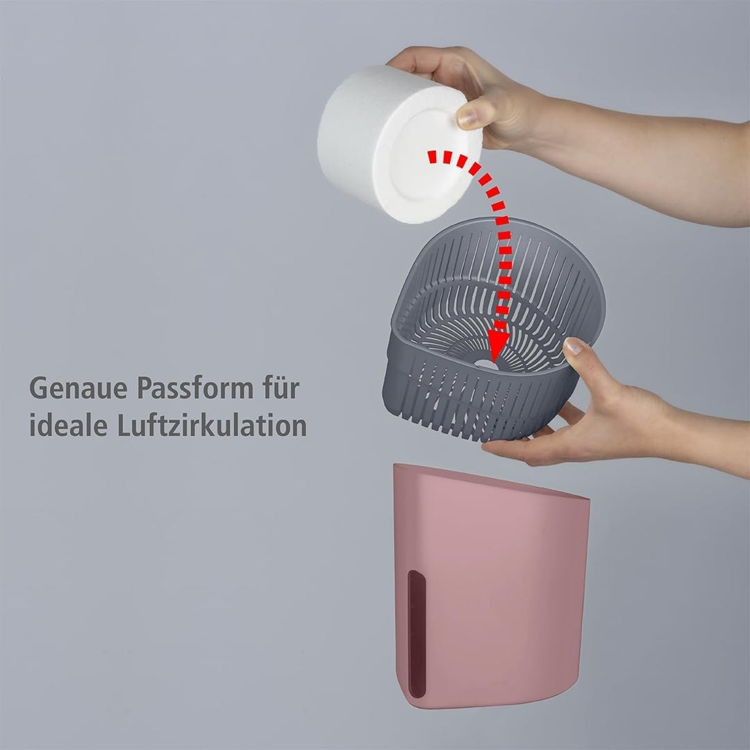 WENKO Raumentfeuchter Drop, nachfüllbarer Luftentfeuchter, reduziert Schimmel & Gerüche, 1 kg Granul